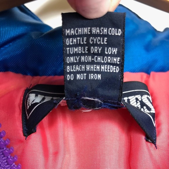 Vintage 1990s Women's Bomber Jacket Winter Puffer Coat Purple Size Large - Picture 4 of 7